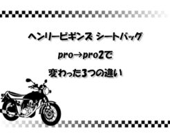 【進化検証】ヘンリービギンズ シートバッグ pro→pro2で変わった3つの違い